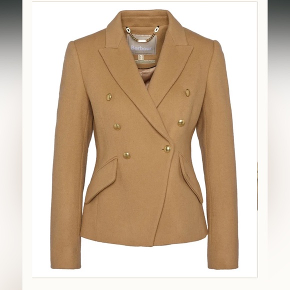 Barbour Jackets & Blazers - Barbour Women's Darly Camel Blazer with Gold Buttons